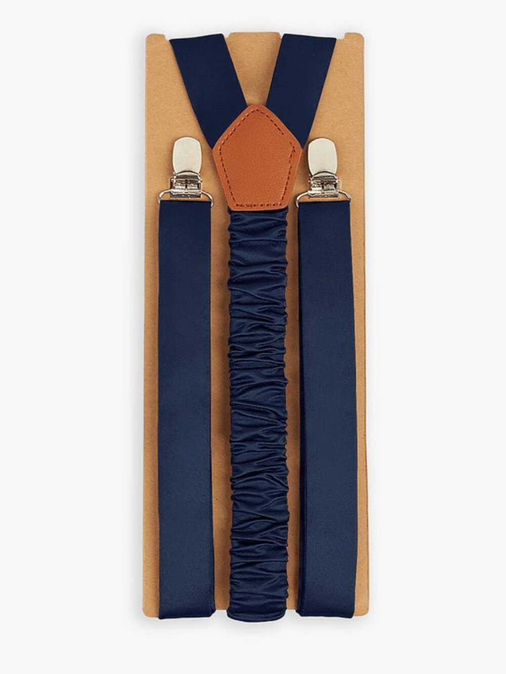 Matching Color Matte Satin Suspenders